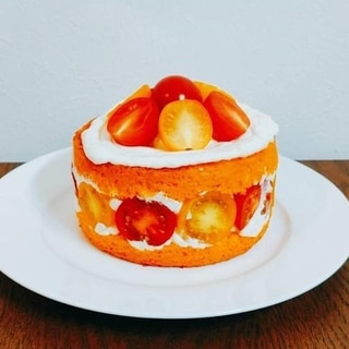 ミニトマトのショートケーキ